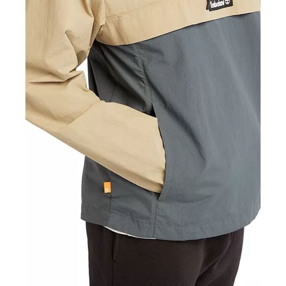 TIMBERLAND Men's Half-Zip Colorblocked Water-Resistant Windbreaker Jacket - Picture 3 of 10